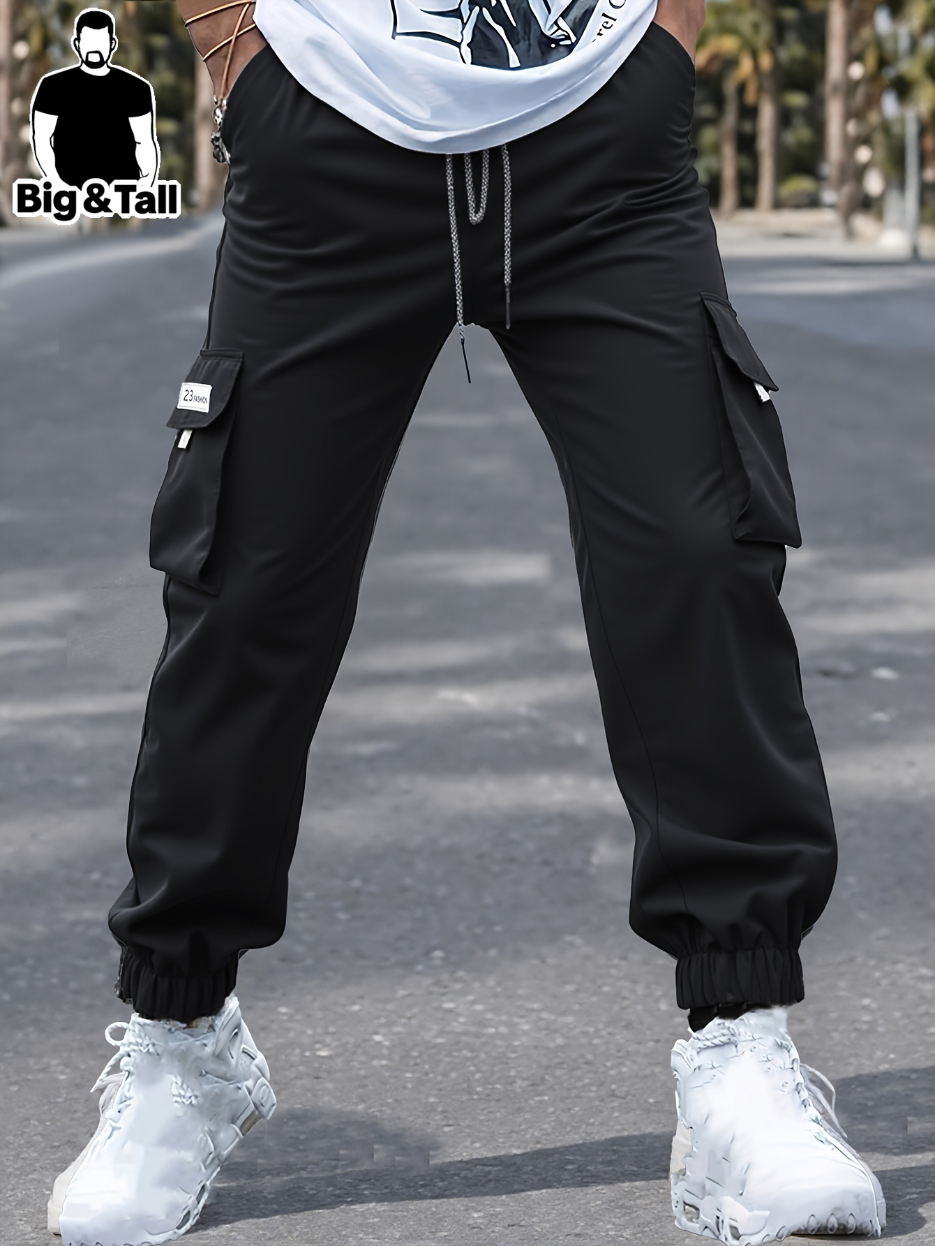 Outdoor Sport Hiking Pants - plus Size Men's Slim Fit Solid
