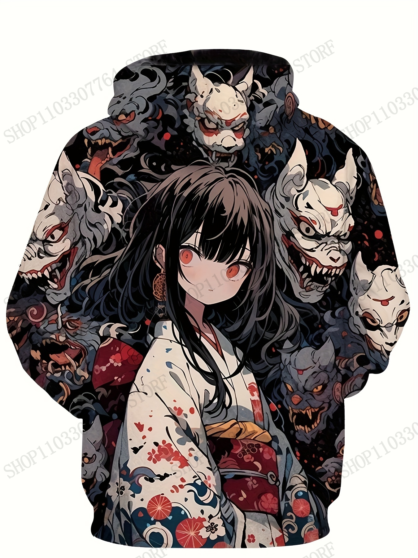 Outdoor Sport Hoodie - New Japanese Manga Katana Girl 3d