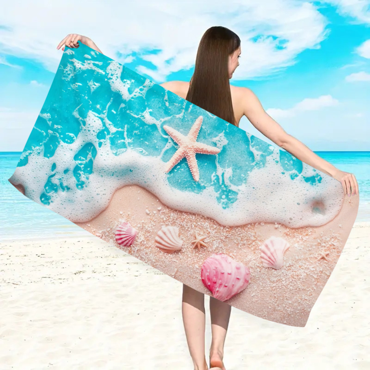 1pc Ocean element beach towel, - Outdoor Sports Center recensie en prijs