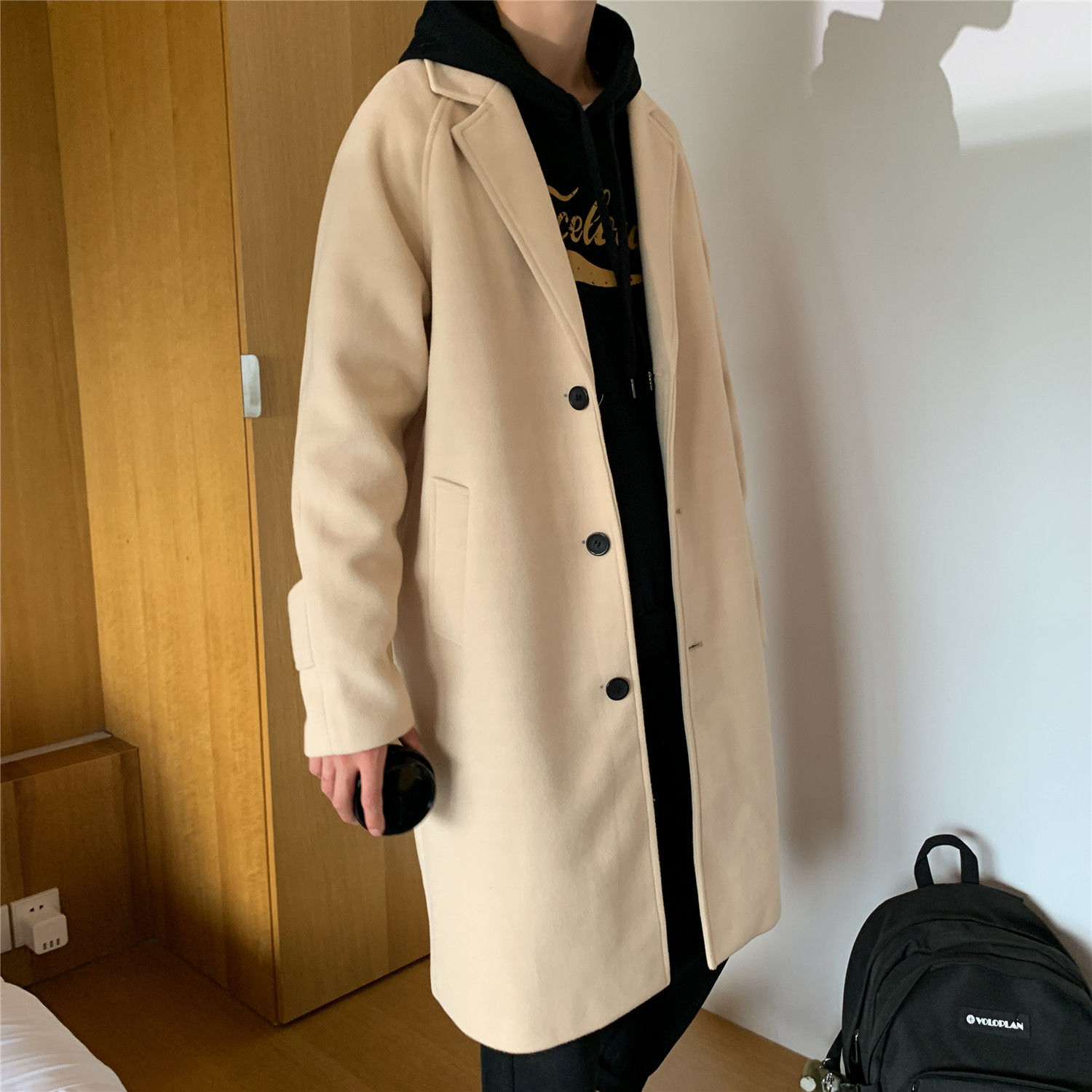 Wool Blend Coat Grey Mans Clim - Outdoor Sport Hobbies recensie en prijs