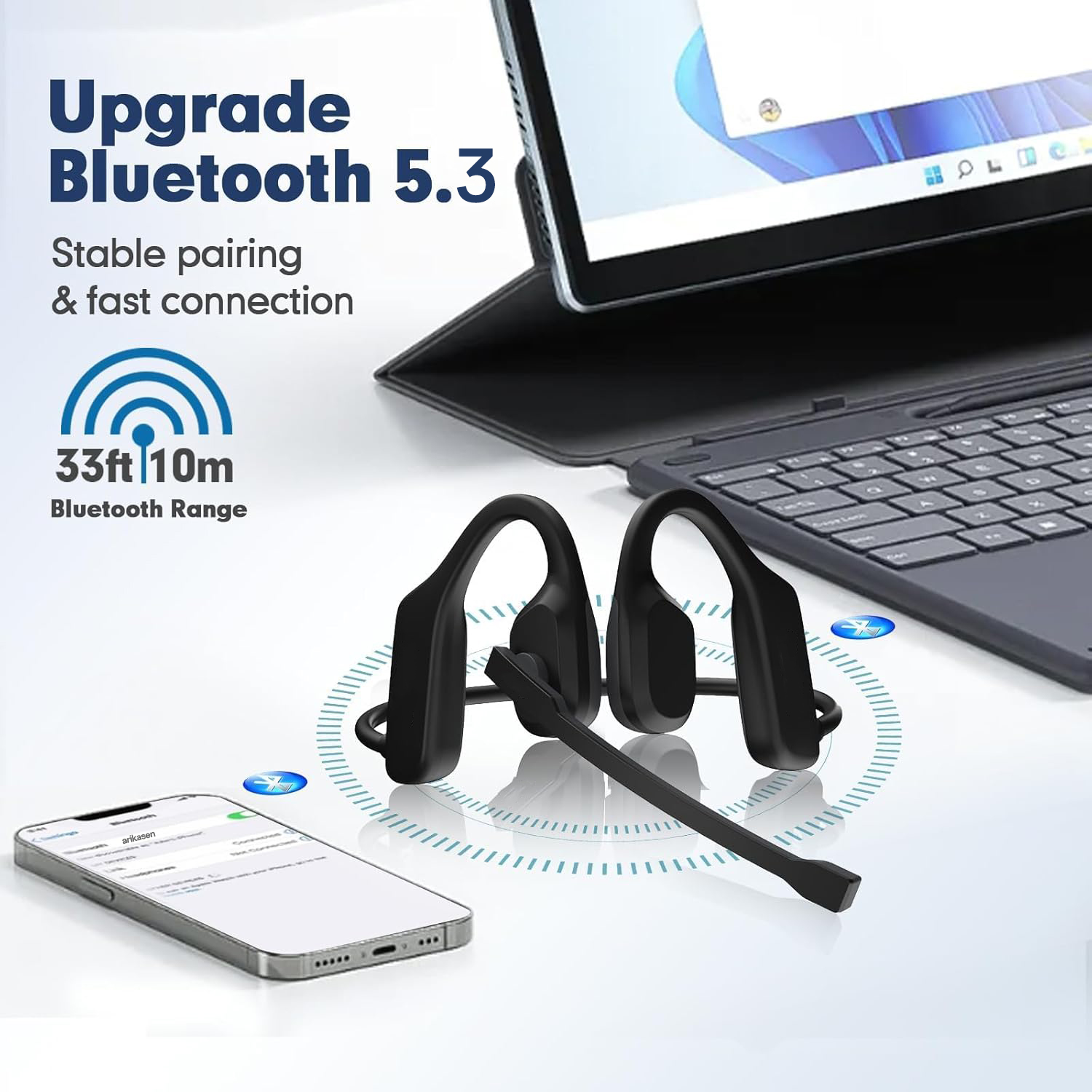 Open Ear Headphones with Mic,  - Outdoor Sport Centre recensie en prijs