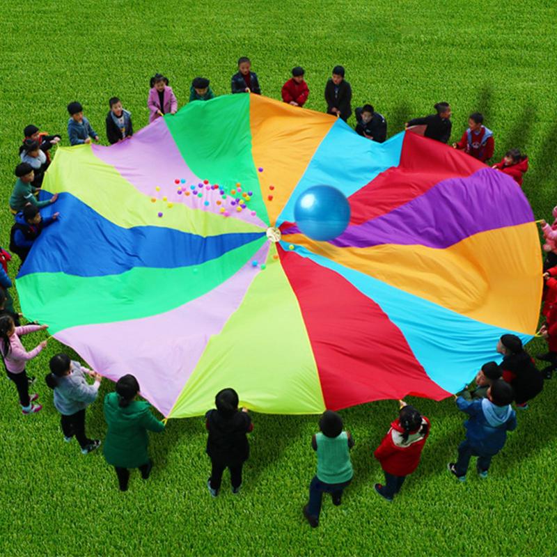 Rainbow Parachute For Kids Spo - Outdoor Sports Umbrella recensie en prijs