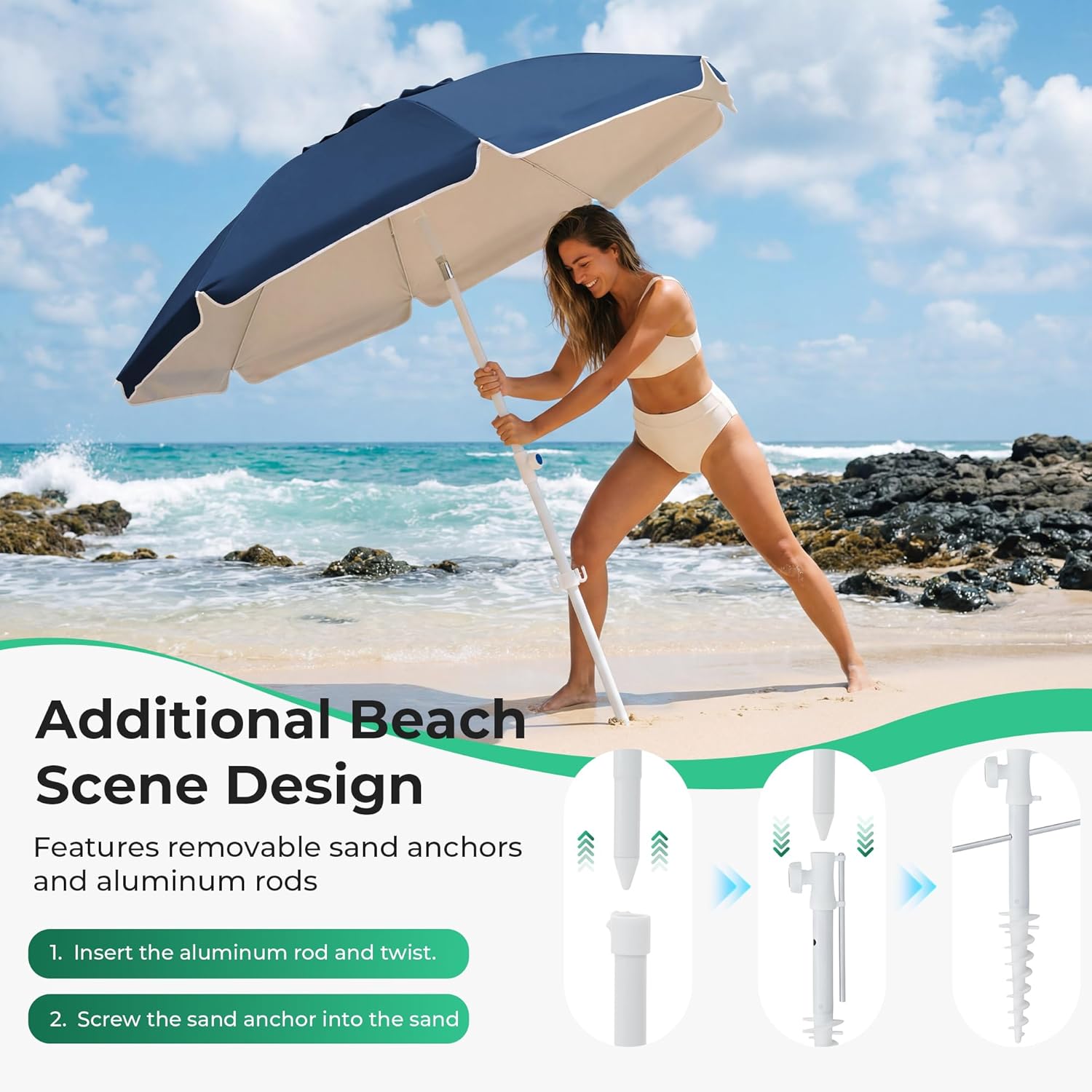 6.5ft Portable Sun Shade Umbre - Outdoor Sports Umbrella recensie en prijs