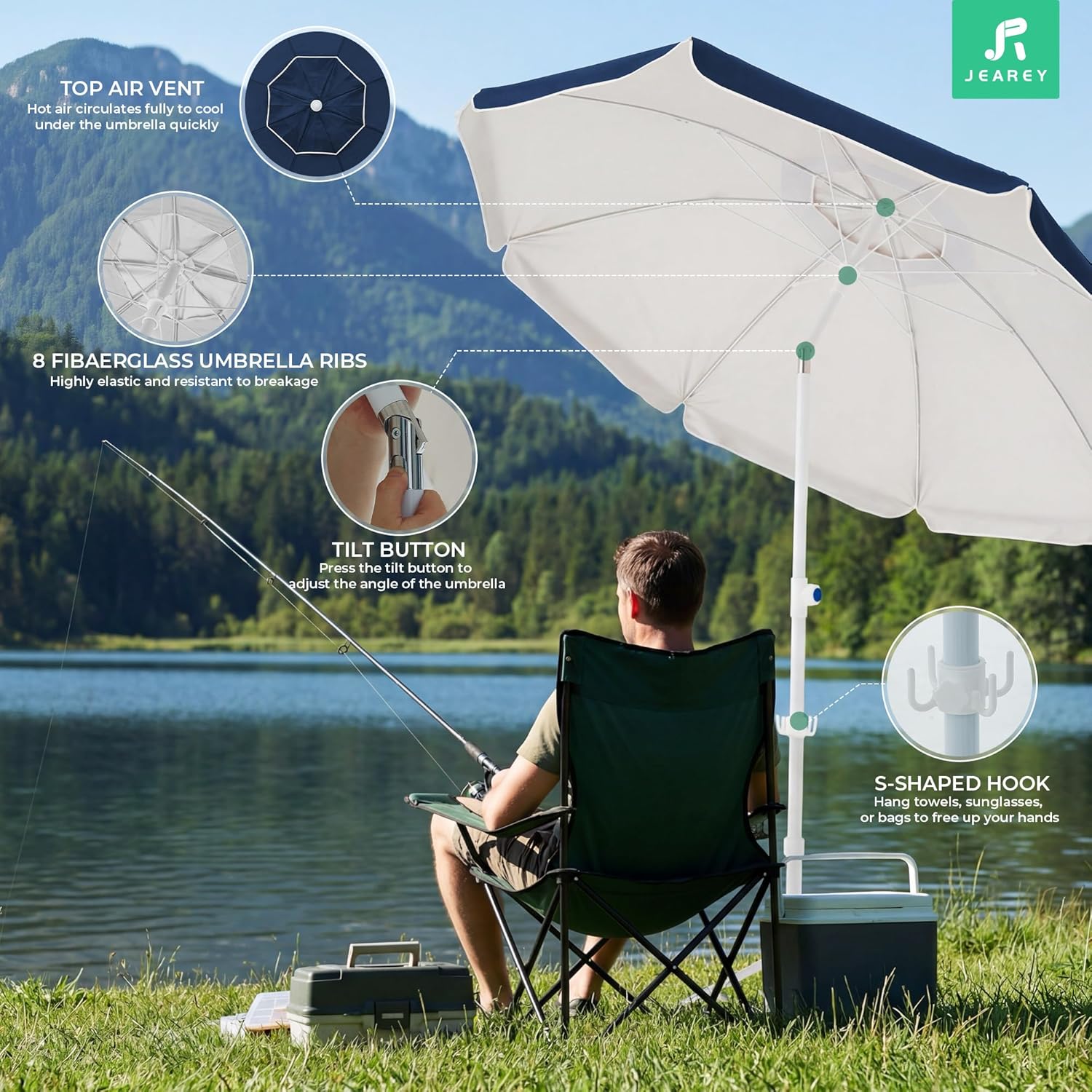 6.5ft Portable Sun Shade Umbre - Outdoor Sports Umbrella recensie en prijs